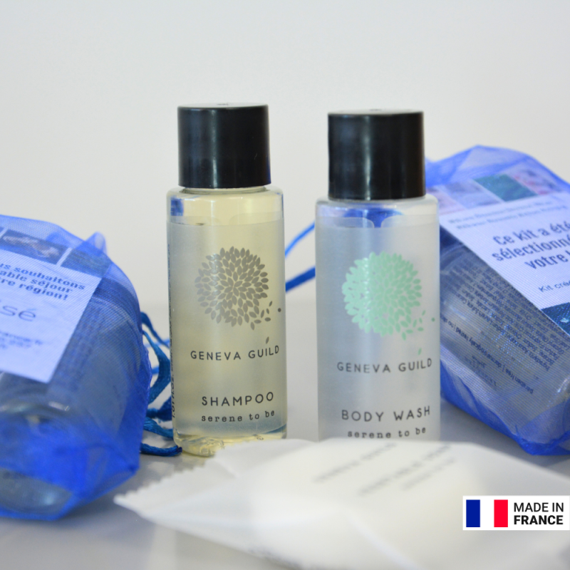 Kit salle de bain Ouessant Lot de 3 articles dans un étui en organza