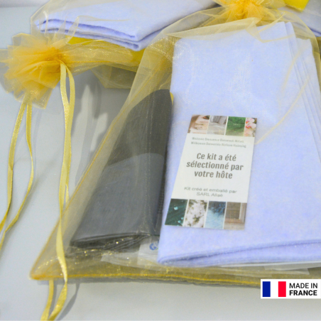 Kit accueil Bresse Lot de 3 articles dans leur poche en étui en organza