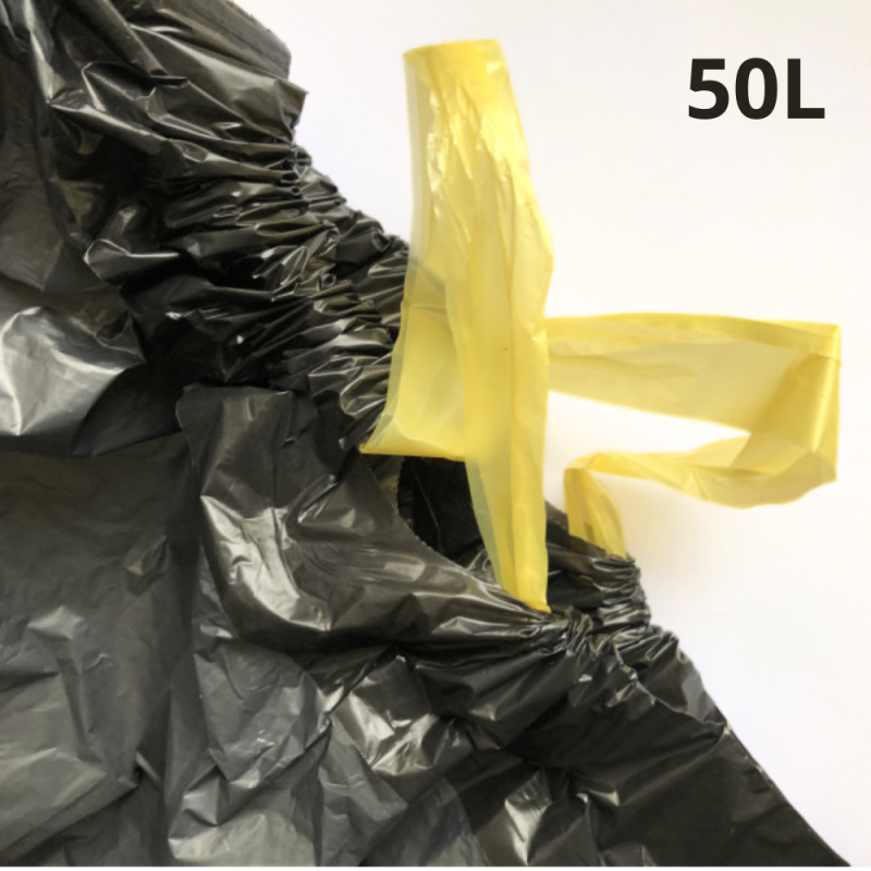 sacs poubelle liens coulissants noir 50 L